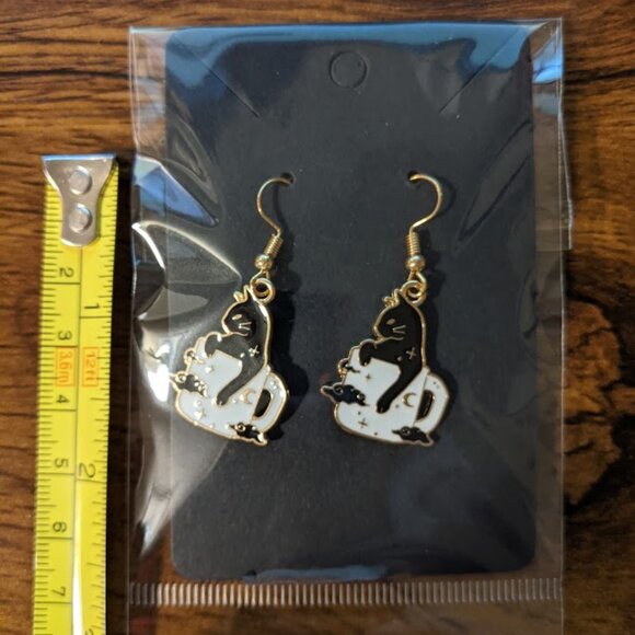 Coffee and Cats Earrings - Picture 4 of 5